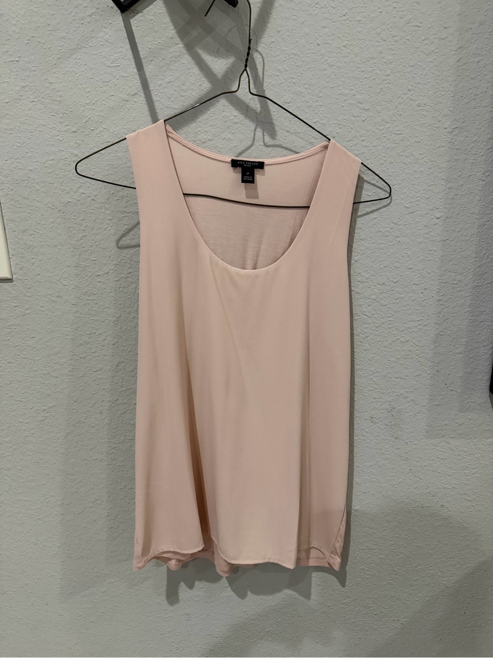 Ann Taylor Blush Scoop Neck Tank